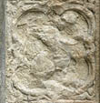 Panel 11:01 - Rearing centaur ? (very badly eroded)